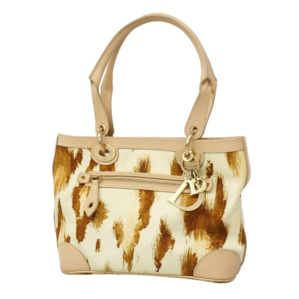 Christian Dior Handbag, Saint-Tropez Canvas, Light Brown, Women's, P3471645